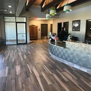A view from the inside of our brand new clinic located at 10305 N. Owasso Expy!