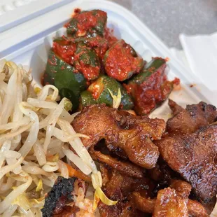 a closeup of a plate of food