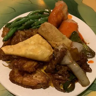 a plate of food on a table