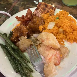 a plate of food on a table