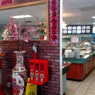 the inside of a restaurant