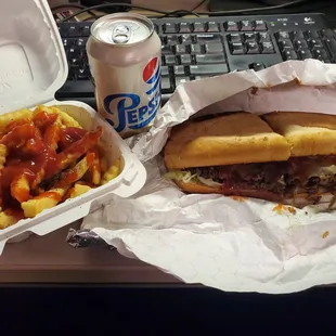 Cheesesteak combo (yeah, I like fries with my Ketchup): $12.50