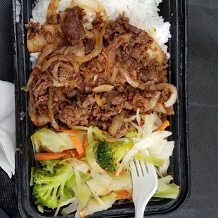 Bulgogie lunch special. $7.50