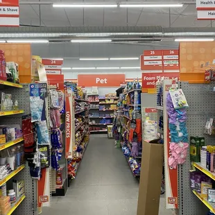 the aisle of a grocery store