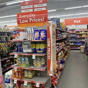 a grocery store aisle with products for sale