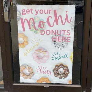 Mochi donuts sign