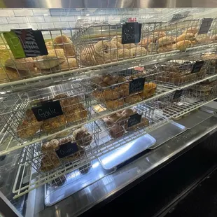 a display of a variety of doughnuts