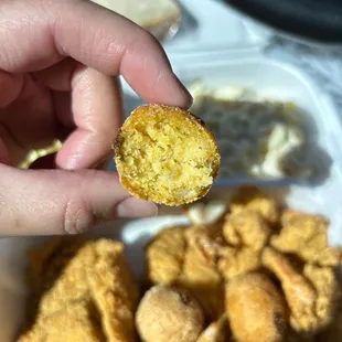 Hush puppies, soft freshly fried