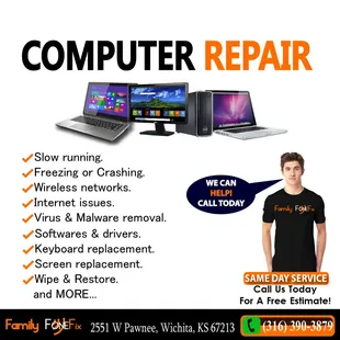 Slow PC? PC won't start? Windows errors? ...Whatever your PC issue is, you will receive quick PC service