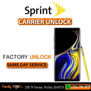 NOW OFFERING SPRINT FACTORY UNLOCKS! GUARANTEED. SAME DAY SERVICE!!