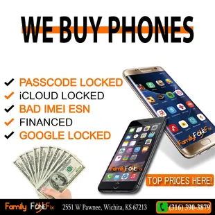 CASH ON THE SPOT JUST COME BY OUR STORE AND HAVE A CERTIFIED PROFESSIONAL TECHNICIAN LOOK AT YOUR DEVICE AND PROVIDE YOU WITH A VALUATION.