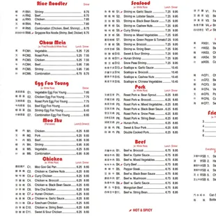 a menu for a restaurant
