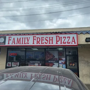 Family fresh pizza is open for business come in or call to get your favorite fresh pizza
