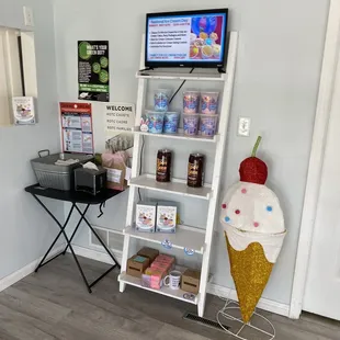 ice cream cone and tv
