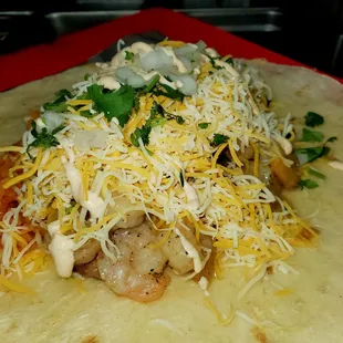 Shrimp burrito