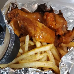 Wings and fries