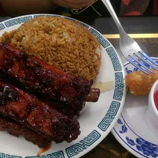 BBQ ribs combo meal
