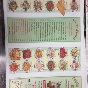 a menu for a family garden