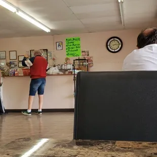 Small eat in section in the front windows.