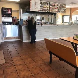 Menu/order area