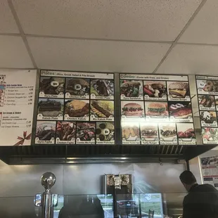 menus on the wall