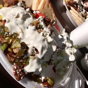 a plate of food on a table