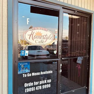 the front door of the store