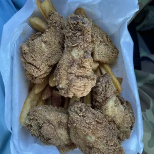 6pc chicken with fries for $16