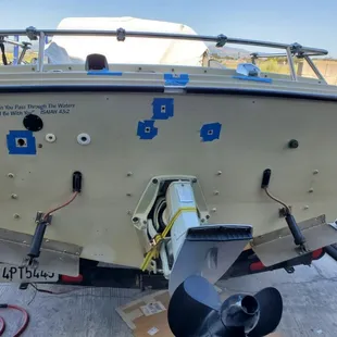 Fiberglass and Gel Coat repair at 27 places.