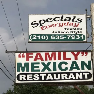a sign for a mexican restaurant