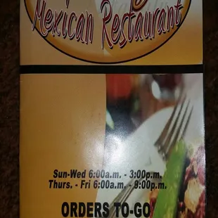 Menu. .they do to-go.