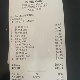 Total was low, especially after their 40% discount for following them on IG.