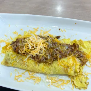 an omelet on a plate
