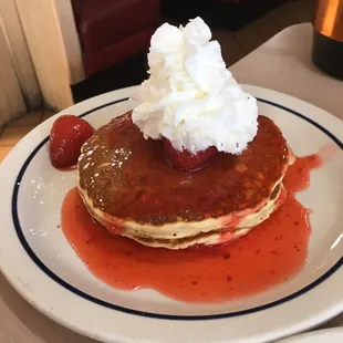 Pancakes and strawberries