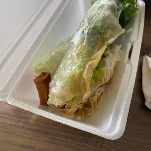 Spring roll with tofu?