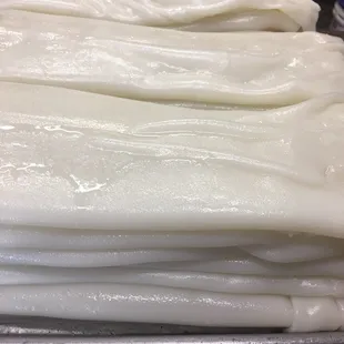 a stack of rice noodles