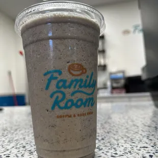 Cookies and Cream Blended Shake with one shot of express