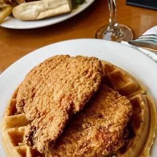 Chicken Waffle &amp; Mimosa!  BLT &amp; fries! So good!