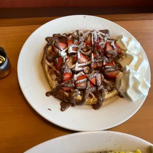 Waffle covered Nutella