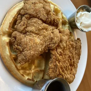 Chicken and waffles