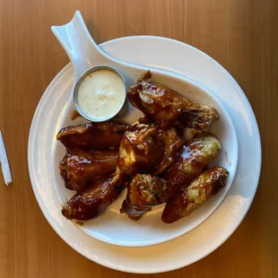 BBQ bone-in wings side ranch