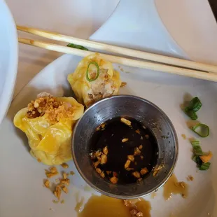 I ate them so fast; I forgot to take a pic. Pork dumplings. You get 5.