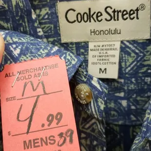 Score! Made in Hawaii! That's a true Hawaiian shirt.