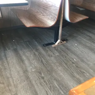 empty tables and benches