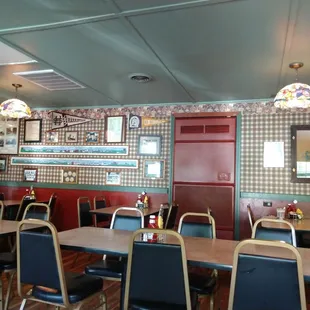 the dining area of the restaurant