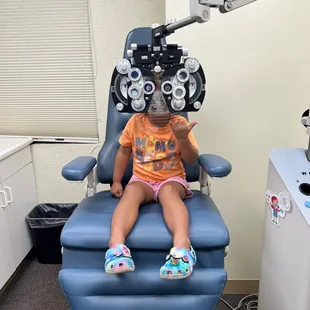 My 3 yo first eye exam. I thought she was too young but Dr. Kato said it&apos;s the perfect age to set a baseline.
