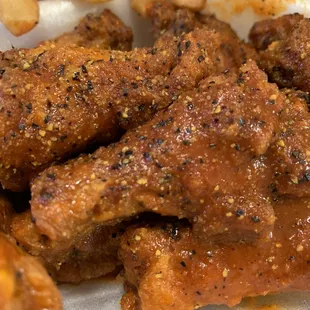 Hot lemon pepper wings