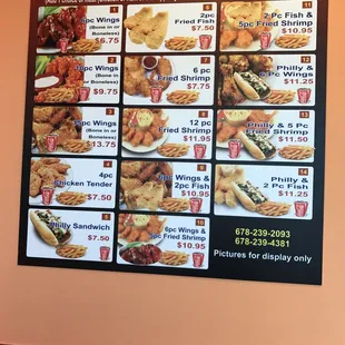 menu, donuts