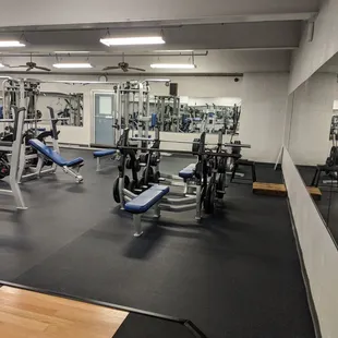 All new equipment in the weight room