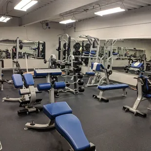 All new equipment in the weight room